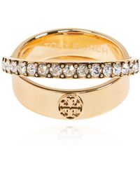 Tory Burch - Ring With Shimmering Crystals - Lyst