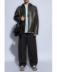 Bottega Veneta - Leather Jacket With A Hood, - Lyst