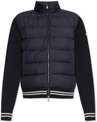 Moncler - Cardigan With A Down Insert - Lyst