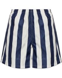 Ami Paris - Striped Swim Shorts - Lyst