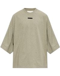 Fear Of God - Cotton T-Shirt With Sewn-On Logo - Lyst