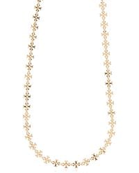Tory Burch - Brass Necklace With Logo - Lyst