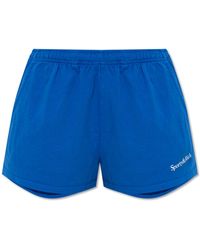 Sporty & Rich - "Serif Logo Disco" Shorts - Lyst