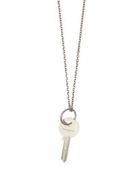Maison Margiela Silver Necklace With Pendant - Metallic