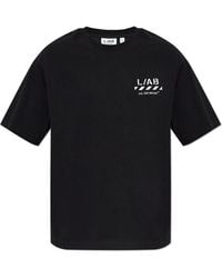 LAB C.O. OFF WHITE - T-Shirt With Printed Logo - Lyst
