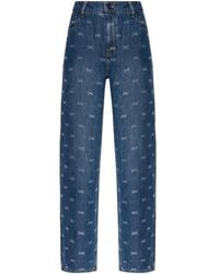 Self-Portrait - Jeans With Shiny Sequins - Lyst