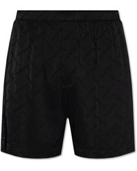 Balenciaga - Satin Shorts With Logo, - Lyst