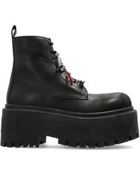 Balenciaga - Leather Platform Shoes 'Strike' - Lyst