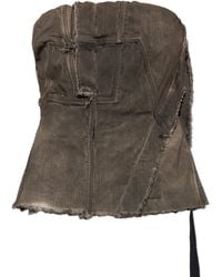 Rick Owens - Top With Bare Shoulders And Decorative Strap - Lyst