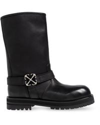 Off-White c/o Virgil Abloh - Leather Ankle Boots - Lyst
