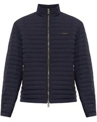 Versace - Puffer Jacket With Embroidered Logo - Lyst