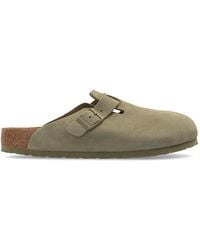 Birkenstock - Suede Slippers 'Boston Bs' - Lyst