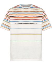 Paul Smith - Striped Pattern T-Shirt - Lyst