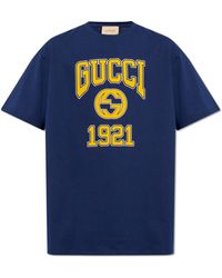 Gucci - Logo-print Crewneck Cotton-jersey T-shirt X - Lyst