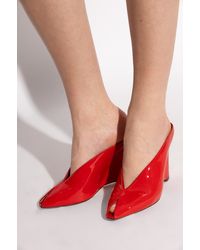 Ferragamo - Wedge Heel Mules 'Peep' - Lyst