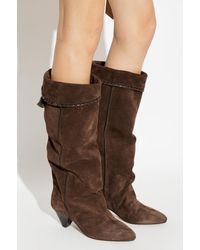 Isabel Marant - Suede Heeled Boots "Elita" - Lyst