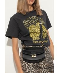 Ganni - Handbag With Logo, - Lyst
