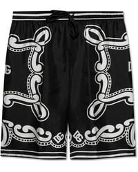 Dolce & Gabbana - Silk Shorts With Print - Lyst