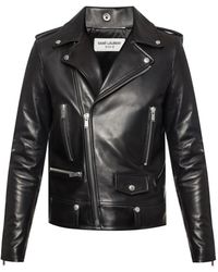 Saint Laurent - Classic Motorcycle Leather Jacket - Lyst