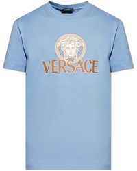 Versace - T-Shirt With Printed Logo - Lyst