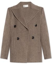 Tory Burch - Short Double-Breasted Coat - Lyst