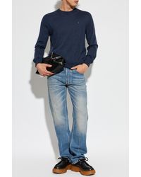 McQueen - Wool Sweater With A Crew Neckline - Lyst