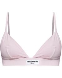 DSquared² - Bra With Logo Patch - Lyst
