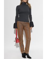 McQueen - Cotton Crease-Front Trousers - Lyst