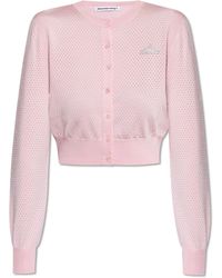 T By Alexander Wang - Cardigan With Printed Logo - Lyst