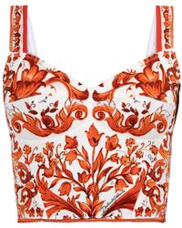 Dolce & Gabbana - Top With "Majolica" Print - Lyst