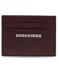 DSquared² - Leather Card Holder With Logo - Lyst