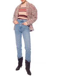 Étoile Isabel Marant Tweed Jacket With Belt Red