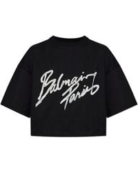 Balmain - Short Loose-Fit T-Shirt - Lyst