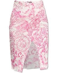 Versace - Skirt With 'Underwater Barocco' Print - Lyst