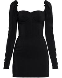 Dolce & Gabbana - Short Dress With Long Sleeves - Lyst