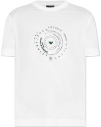 Emporio Armani - T-Shirt With Print - Lyst