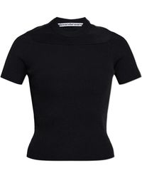 Alexander Wang - Ribbed Fitted Top - Lyst