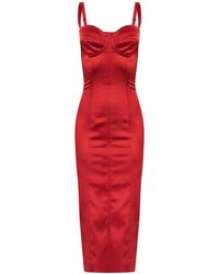 Dolce & Gabbana - Satin Slip Dress - Lyst