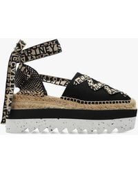 Stella McCartney - Gaia Platform Logo Espadrilles - Lyst