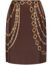 Versace - Silk Skirt With "The Lover" Print - Lyst