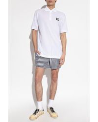 Dolce & Gabbana - Cotton Shorts With A Striped Pattern - Lyst