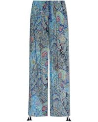 Etro - Patterned Wide-Leg Trousers - Lyst