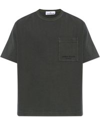 Stone Island - T-Shirt With A Pocket - Lyst