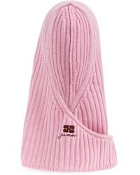 Ganni - Balaclava With Logo - Lyst