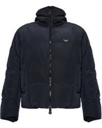 Emporio Armani - Down Jacket With Logo - Lyst