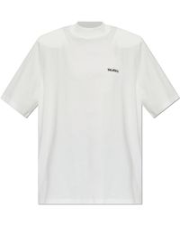 The Attico - T-Shirt With Shoulder Pads - Lyst