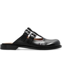 Loewe - Campo Buckled Leather Mules - Lyst