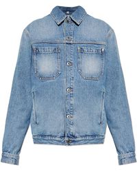 Off-White c/o Virgil Abloh - Denim Shirt With Printed Logo - Lyst