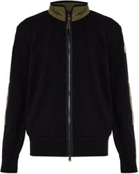 Moncler - Cardigan With Logo Patch - Lyst