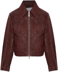 Samsøe & Samsøe - 'Sashiva' Leather Jacket - Lyst